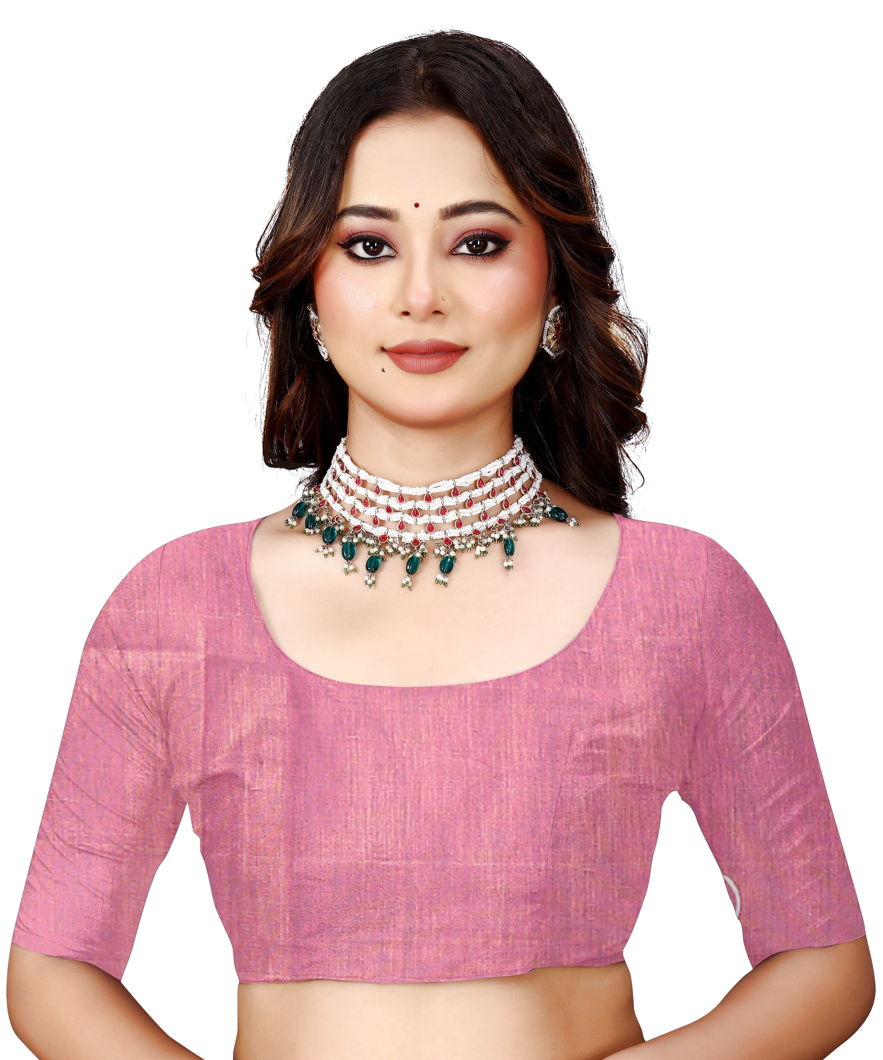 OWLSKY, SASSY & STYLO Jacquard Saree for Women | Elegant Weaving Work | Jacquard Silk Saree with Unstitched Blouse for Women | Unique Digital Pallu Art Pink