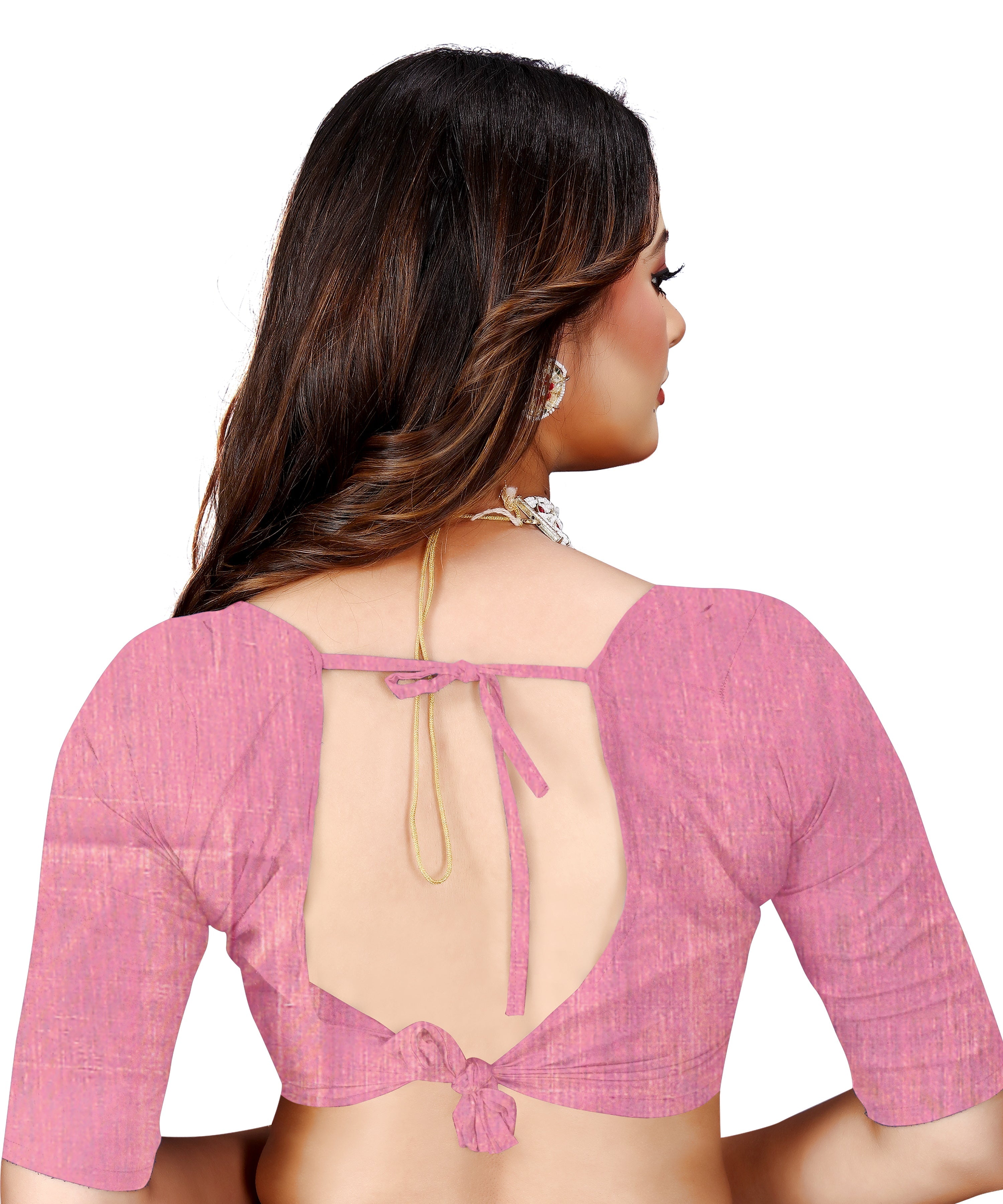 OWLSKY, SASSY & STYLO Jacquard Saree for Women | Elegant Weaving Work | Jacquard Silk Saree with Unstitched Blouse for Women | Unique Digital Pallu Art Pink