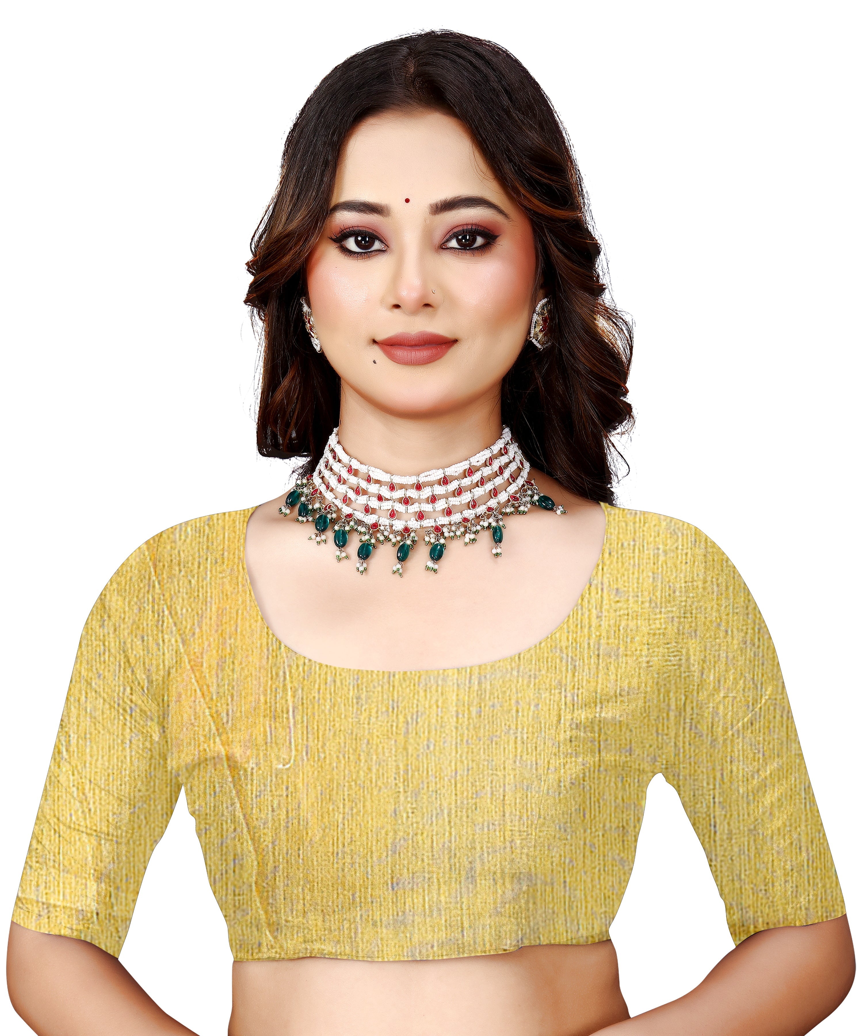 OWLSKY, SASSY & STYLO Jacquard Saree for Women | Elegant Weaving Work | Jacquard Silk Saree with Unstitched Blouse for Women | Unique Digital Pallu Art Yellow