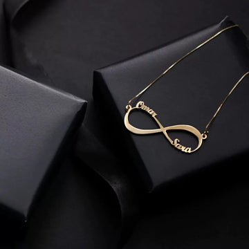 Infinite Couple Name Necklace
