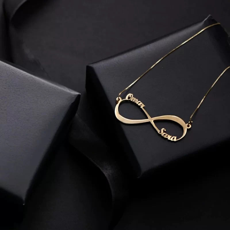 Infinite Couple Name Necklace
