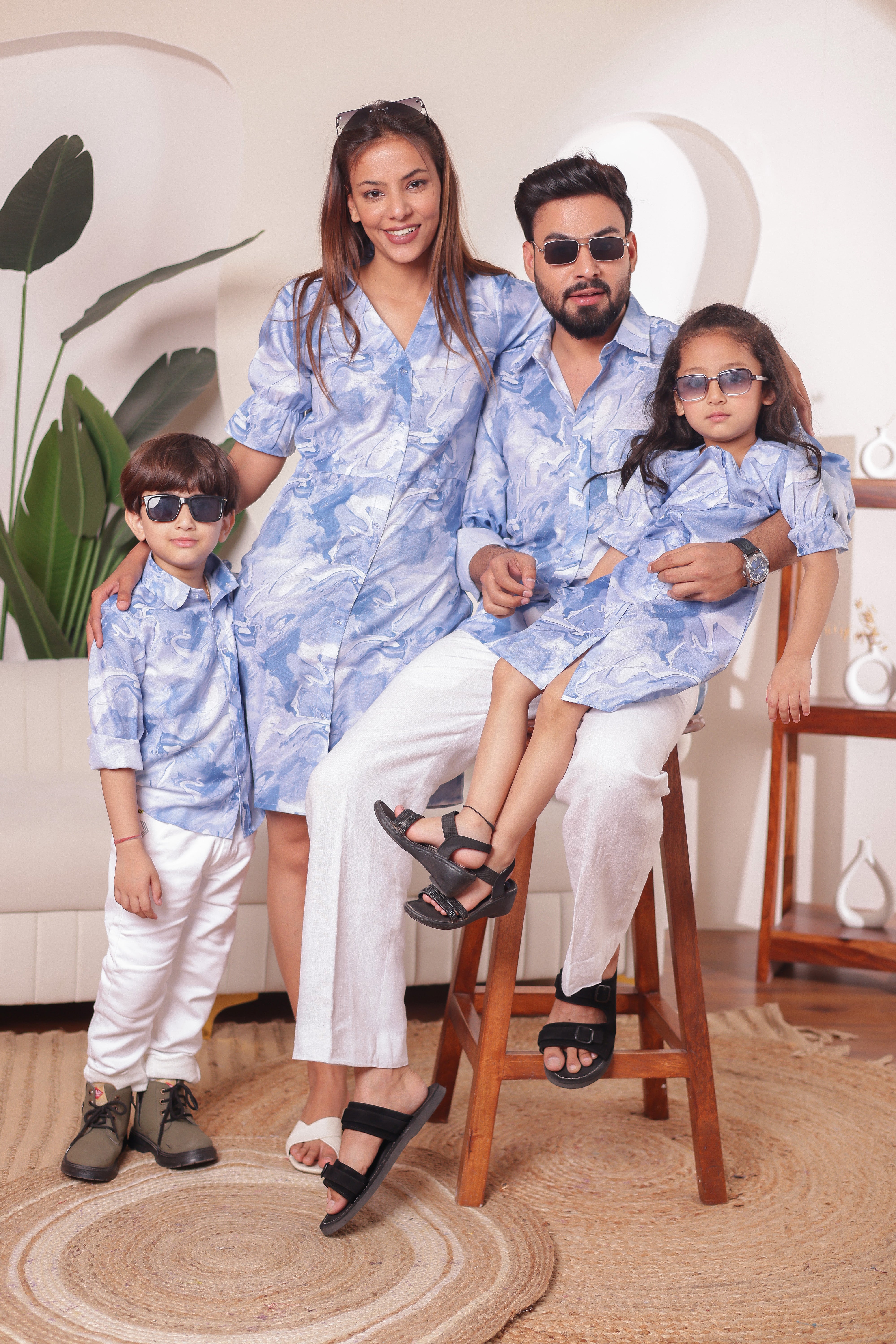 Aqua Harmony | Family Matching Outfits
