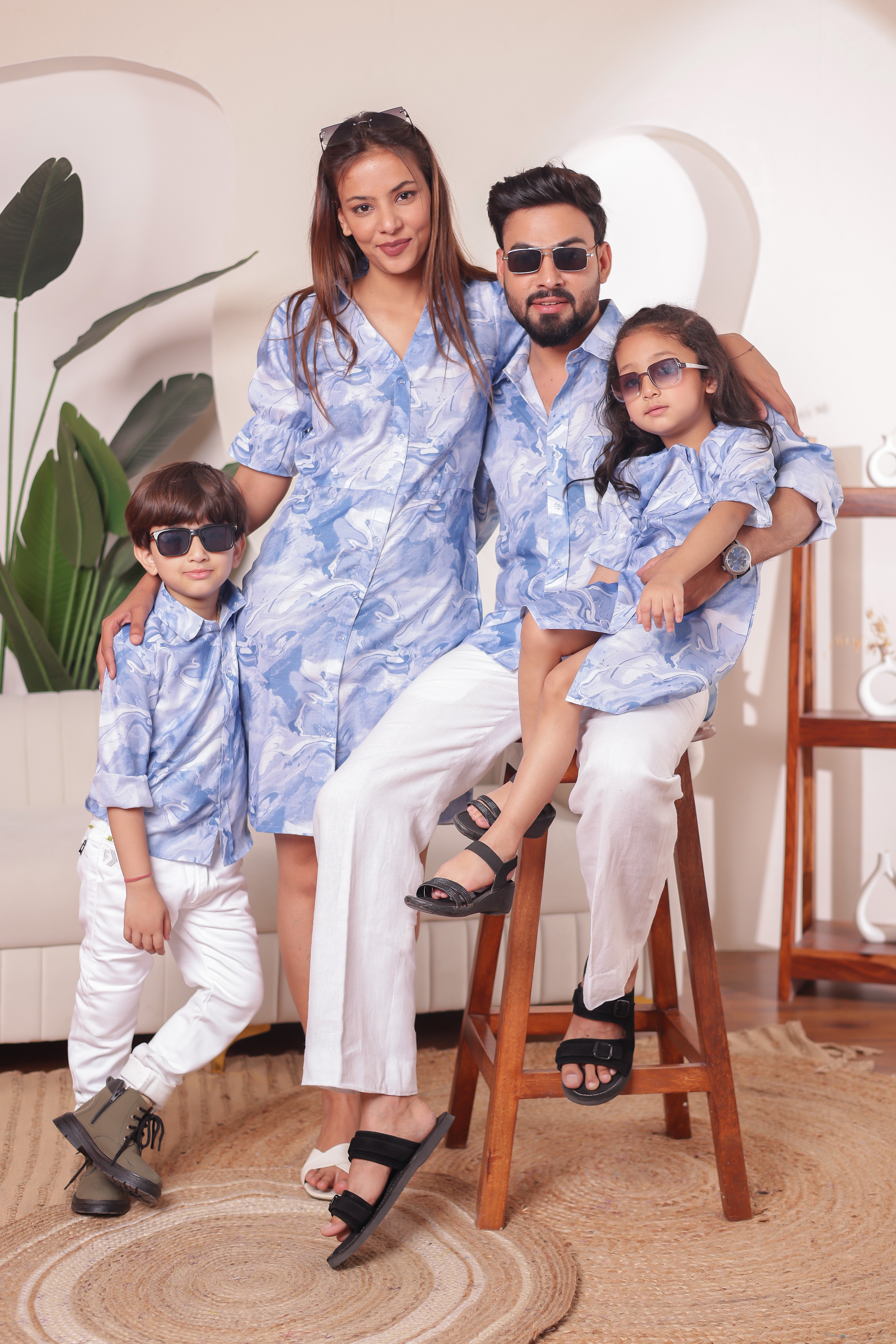 Aqua Harmony | Family Matching Outfits