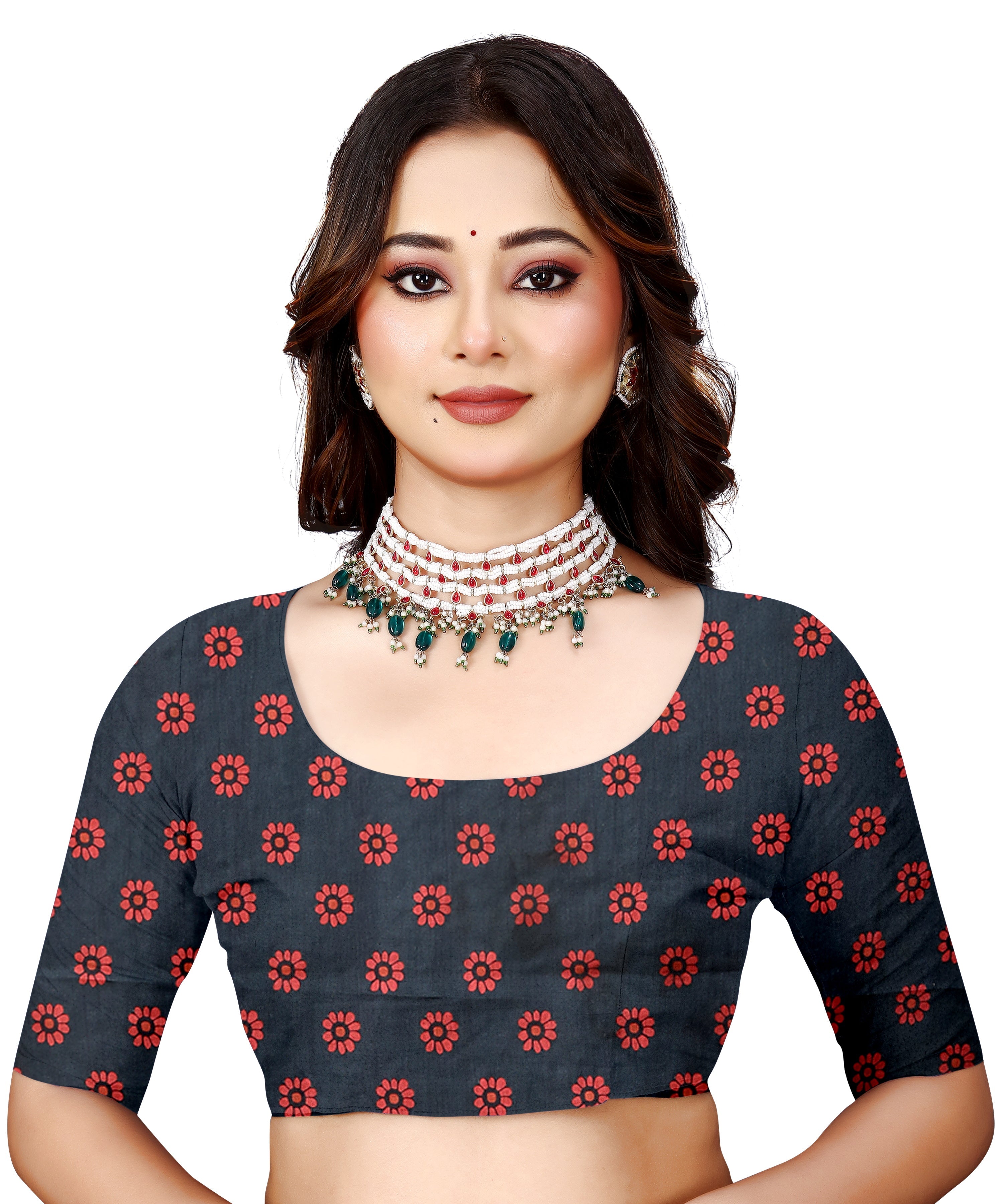 OWLSKY, SASSY & STYLO Women's Trendy Blended Silk Saree with Kalamkari Pallu & Designer Border | Festive Traditional Saree for Women | Traditional floral Motif | Saree With Unstitched Blouse Blue