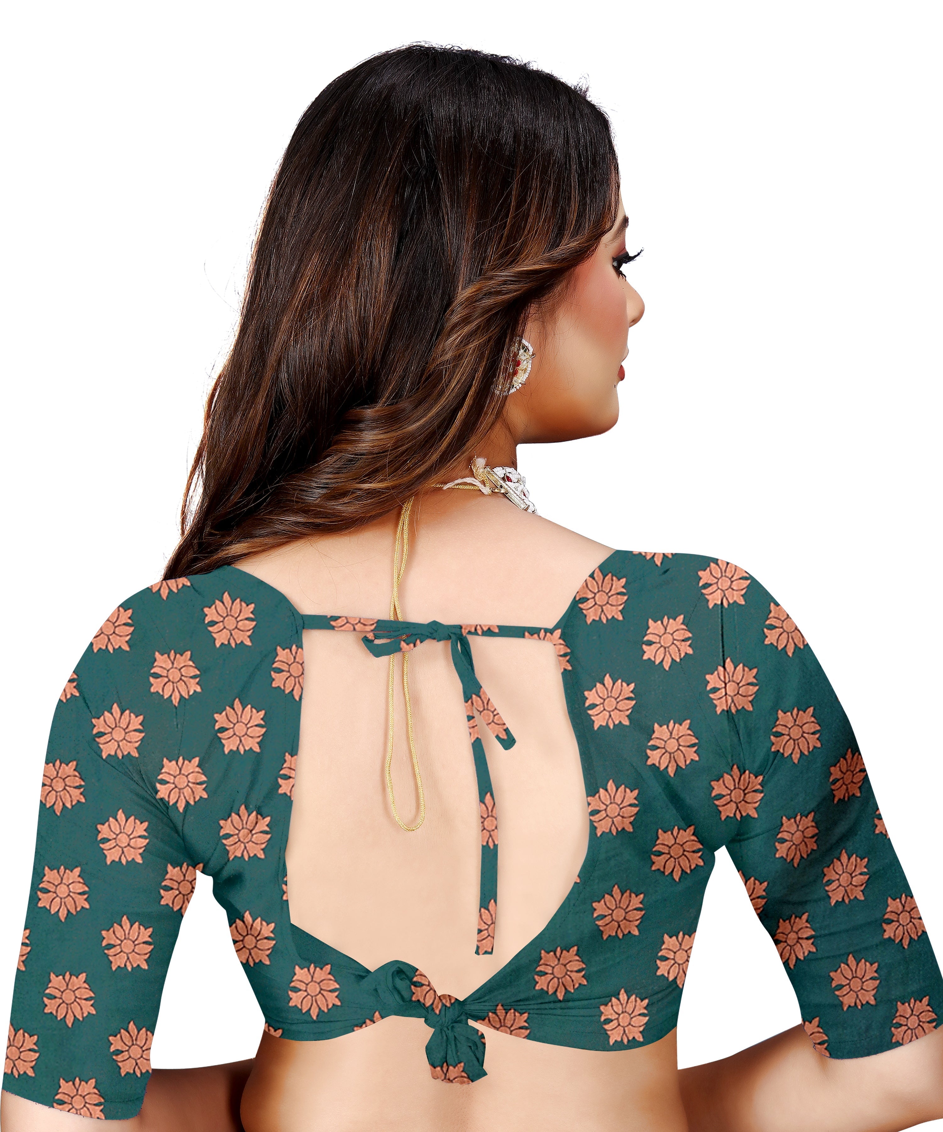 OWLSKY, SASSY & STYLO Women's Trendy Blended Silk Saree with Kalamkari Pallu & Designer Border | Festive Traditional Saree for Women | Traditional floral Motif | Saree With Unstitched Blouse Bottle Green