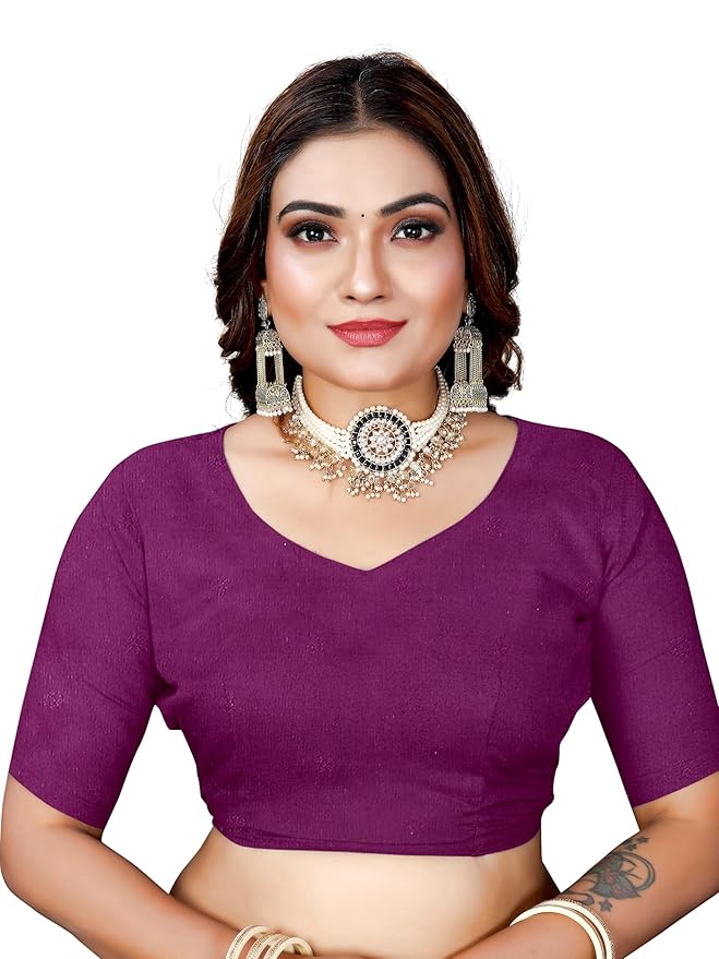 Owl Sky Women's Kanjivaram Soft Lichi Silk Saree with Silver Zari Floral Weave | With Unstiched Blouse Piece | Elegant Lightweight Indian Ethnic Sari | Wine