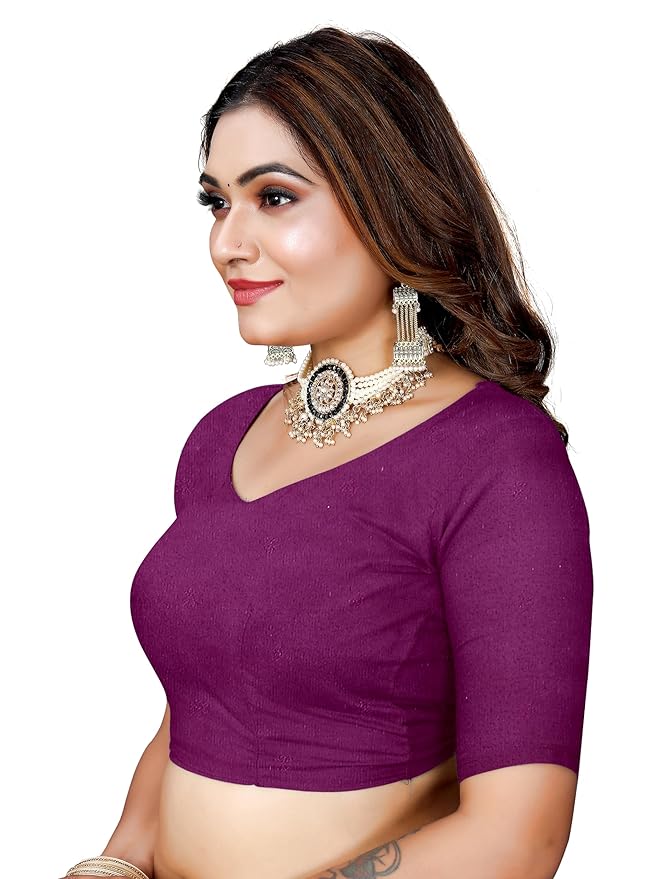 Owl Sky Women's Kanjivaram Soft Lichi Silk Saree with Silver Zari Floral Weave | With Unstiched Blouse Piece | Elegant Lightweight Indian Ethnic Sari | Wine