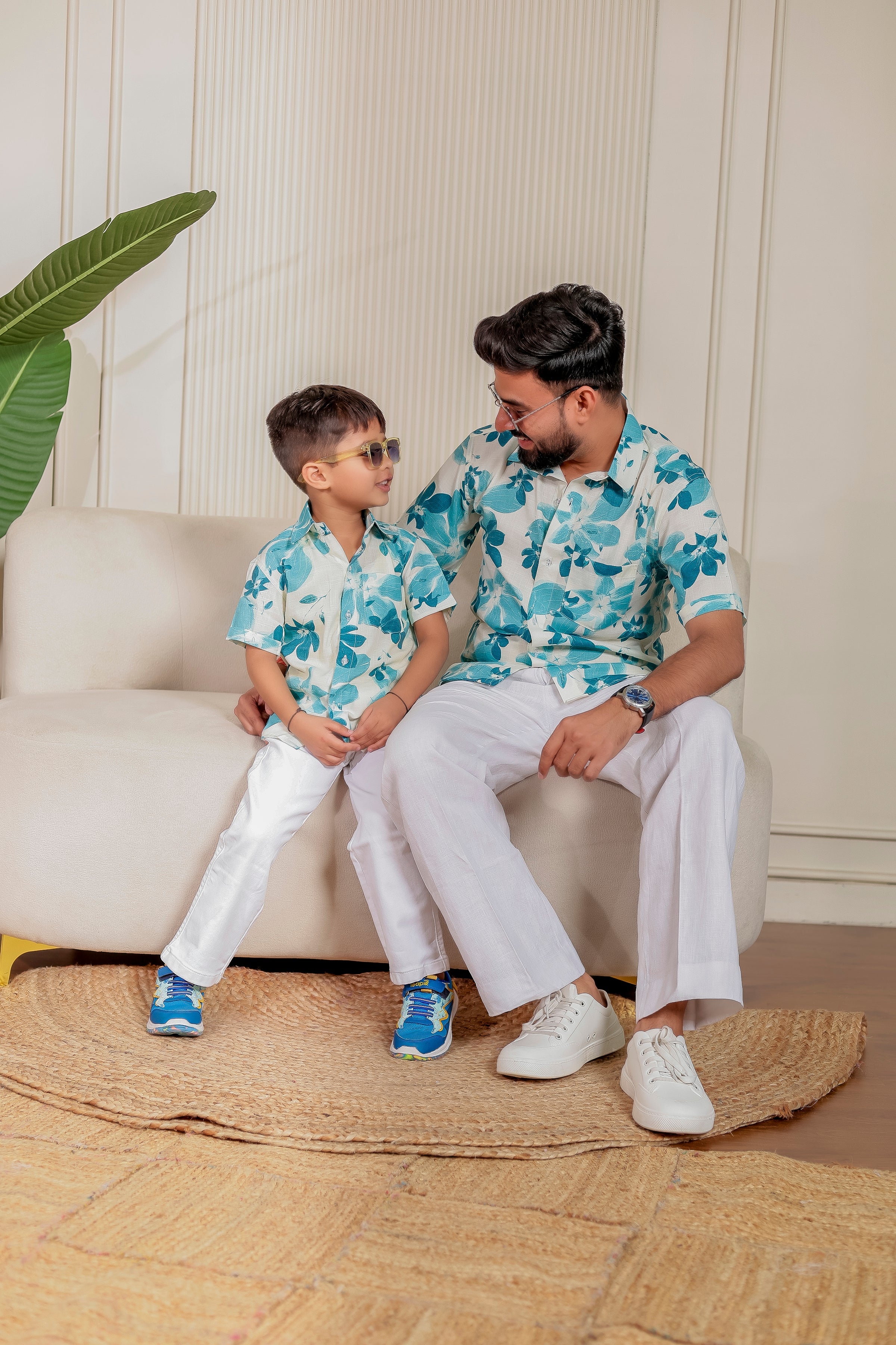 ☘️ Ivory Pankhuri | Family  Matching Outfits 👨‍👨‍👧‍👦