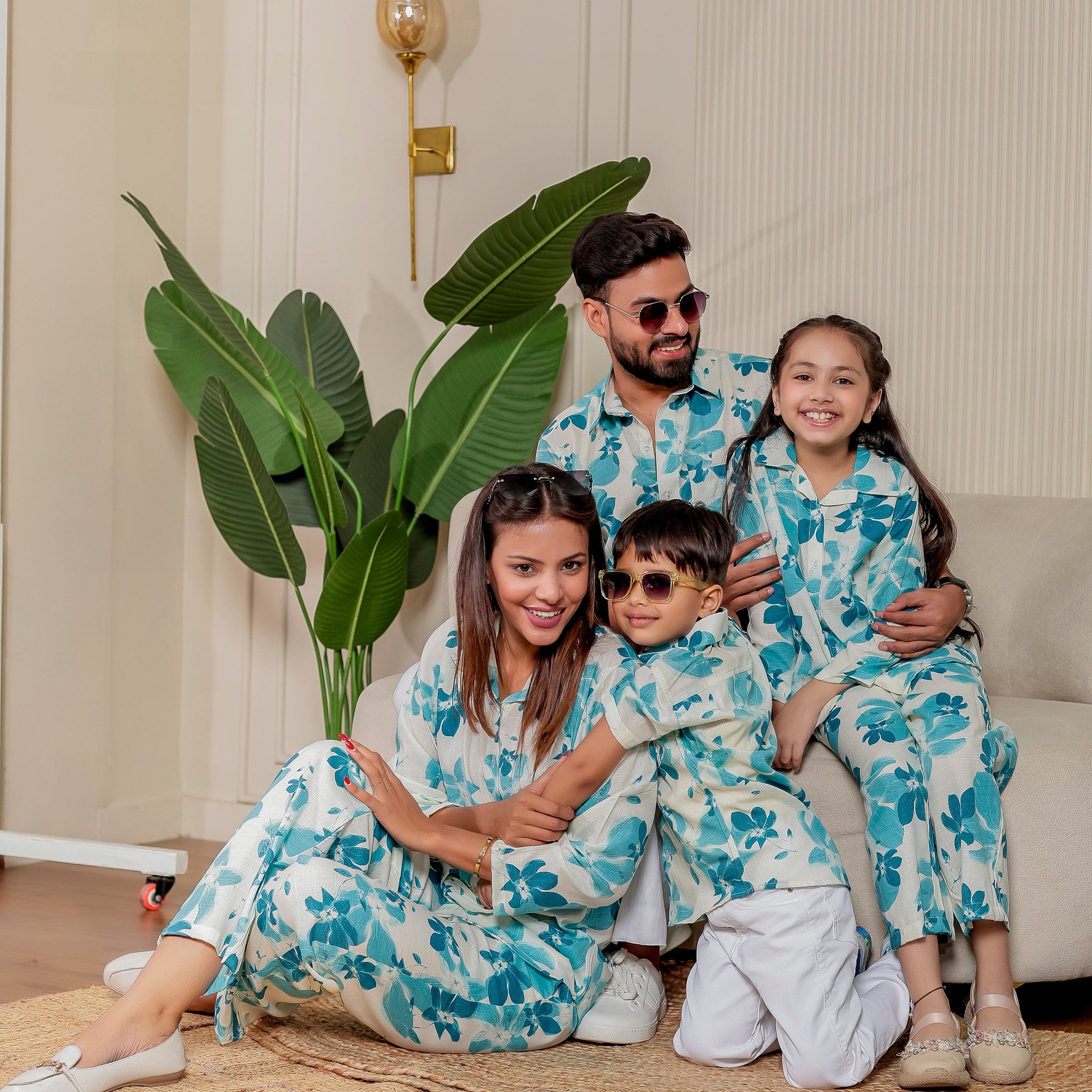 ☘️ Ivory Pankhuri | Family  Matching Outfits 👨‍👨‍👧‍👦