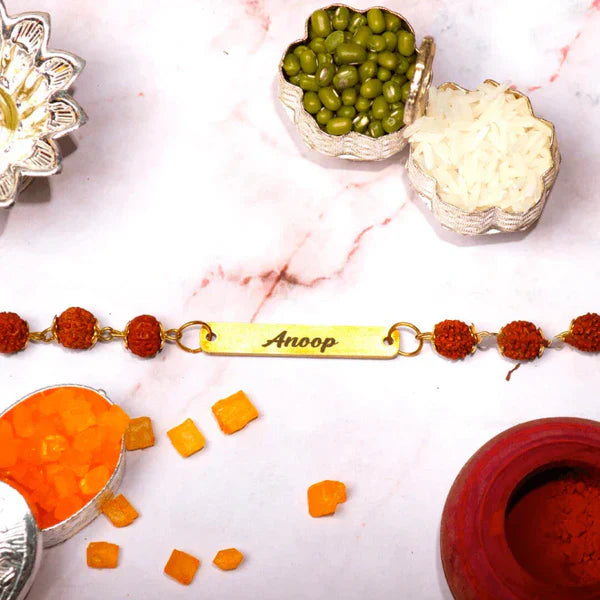 Rudraksha Name Bracelet – Custom Spiritual Gift