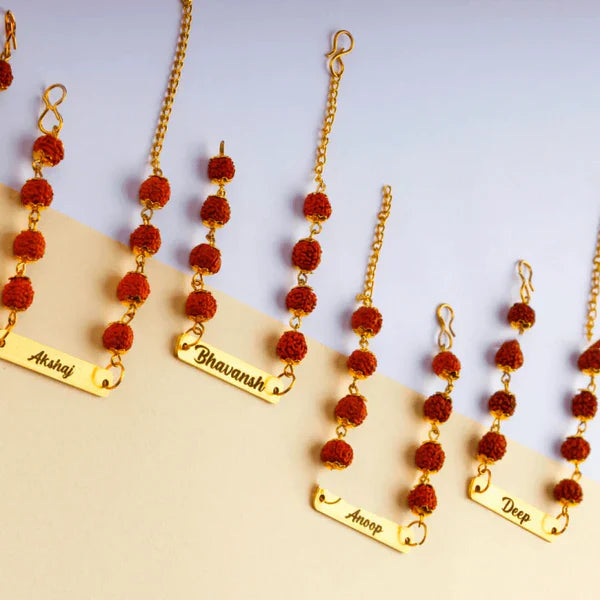 Rudraksha Name Bracelet – Custom Spiritual Gift
