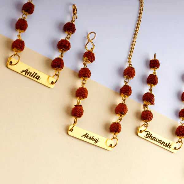 Rudraksha Name Bracelet – Custom Spiritual Gift