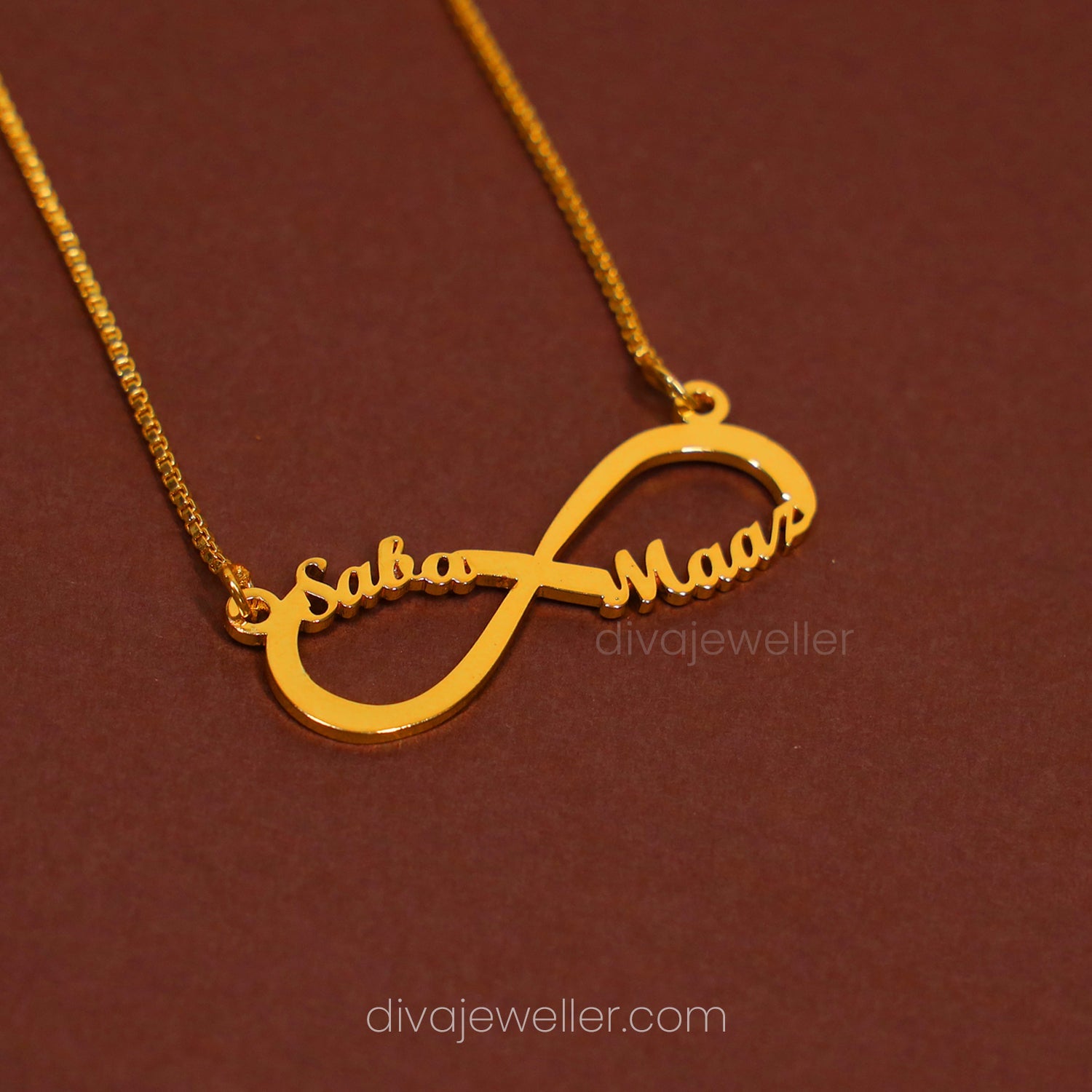 Infinite Couple Name Necklace