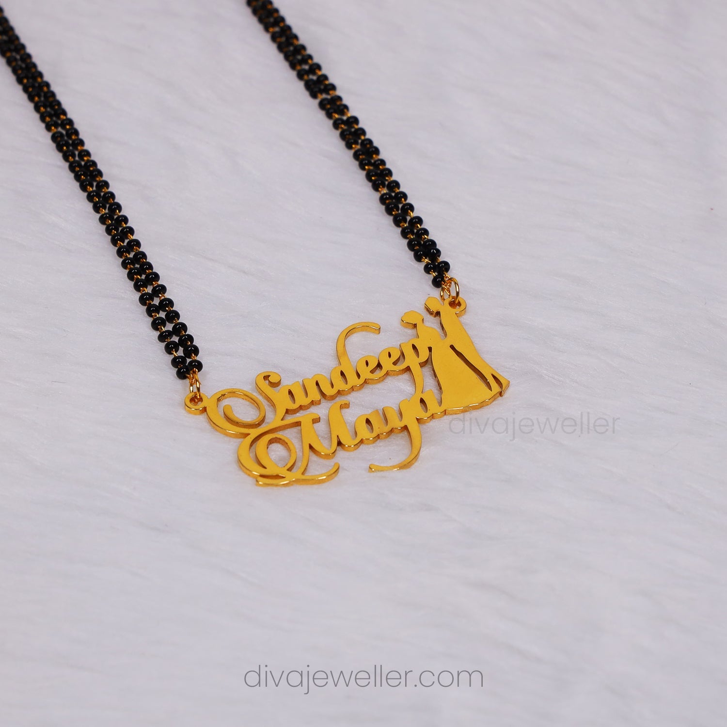 Boy Girl Couple Name Necklace
