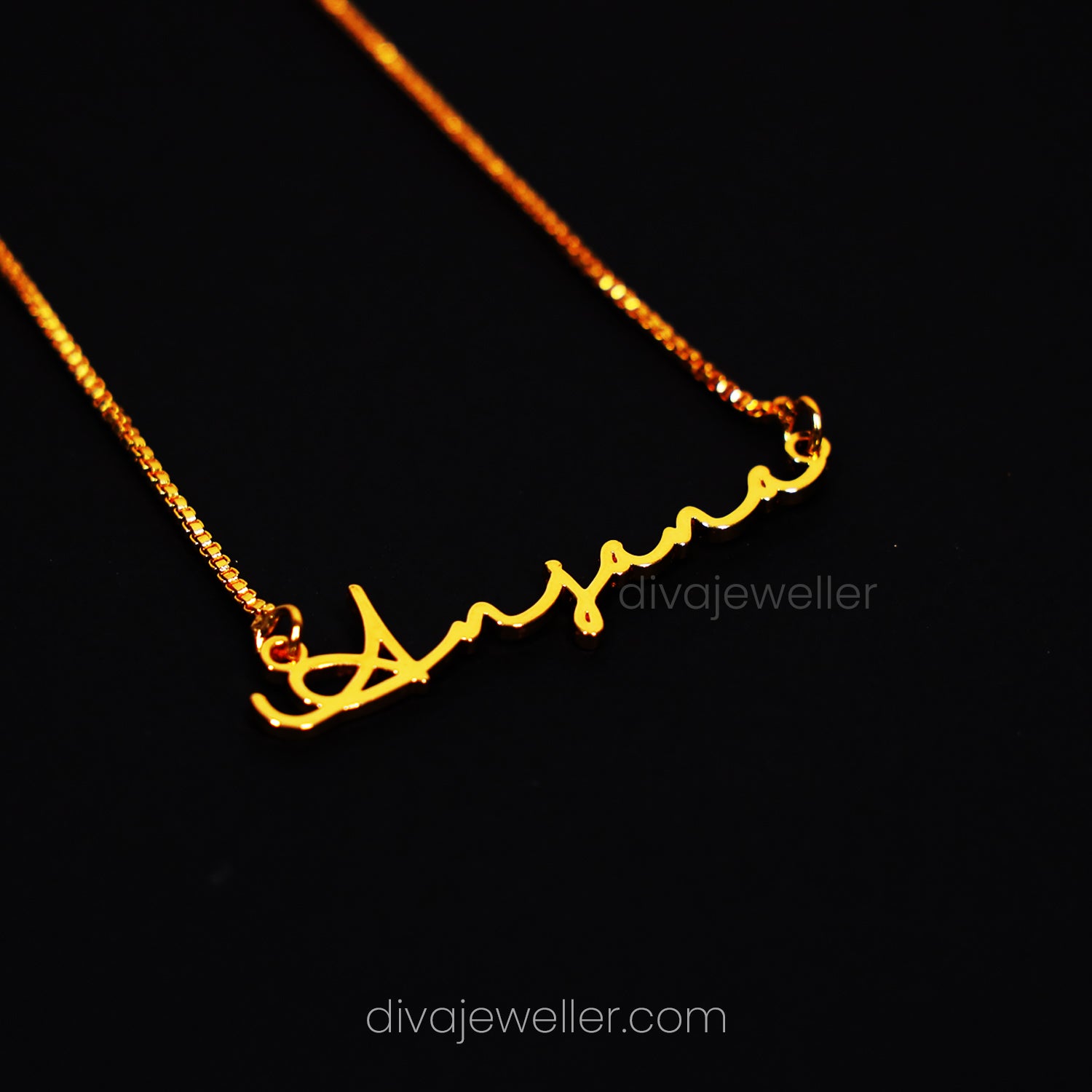 Cursive Signature Name Necklace