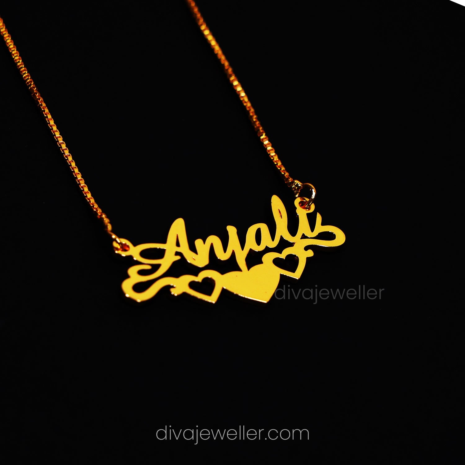 Bottom Line Heart Name Necklace