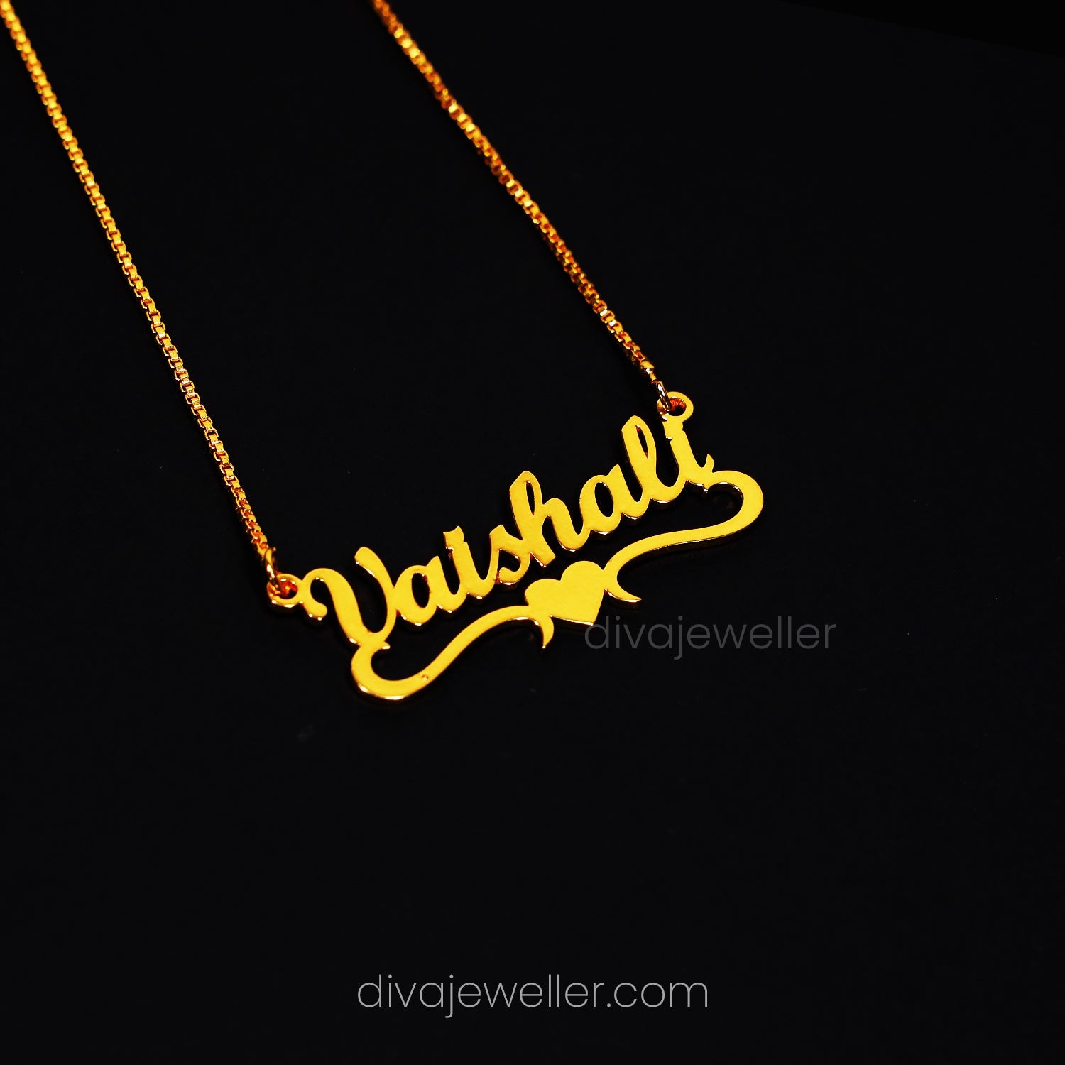 Stylish Heart Name Necklace