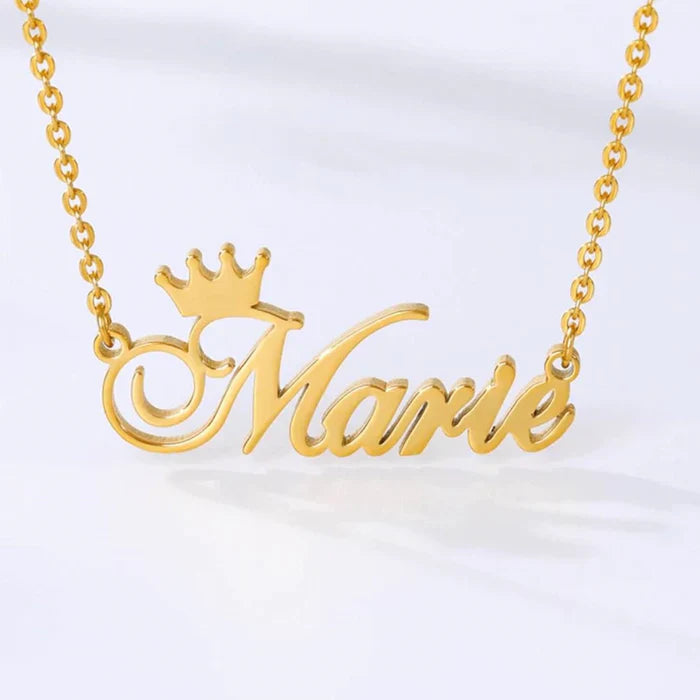 Crown Name Necklace