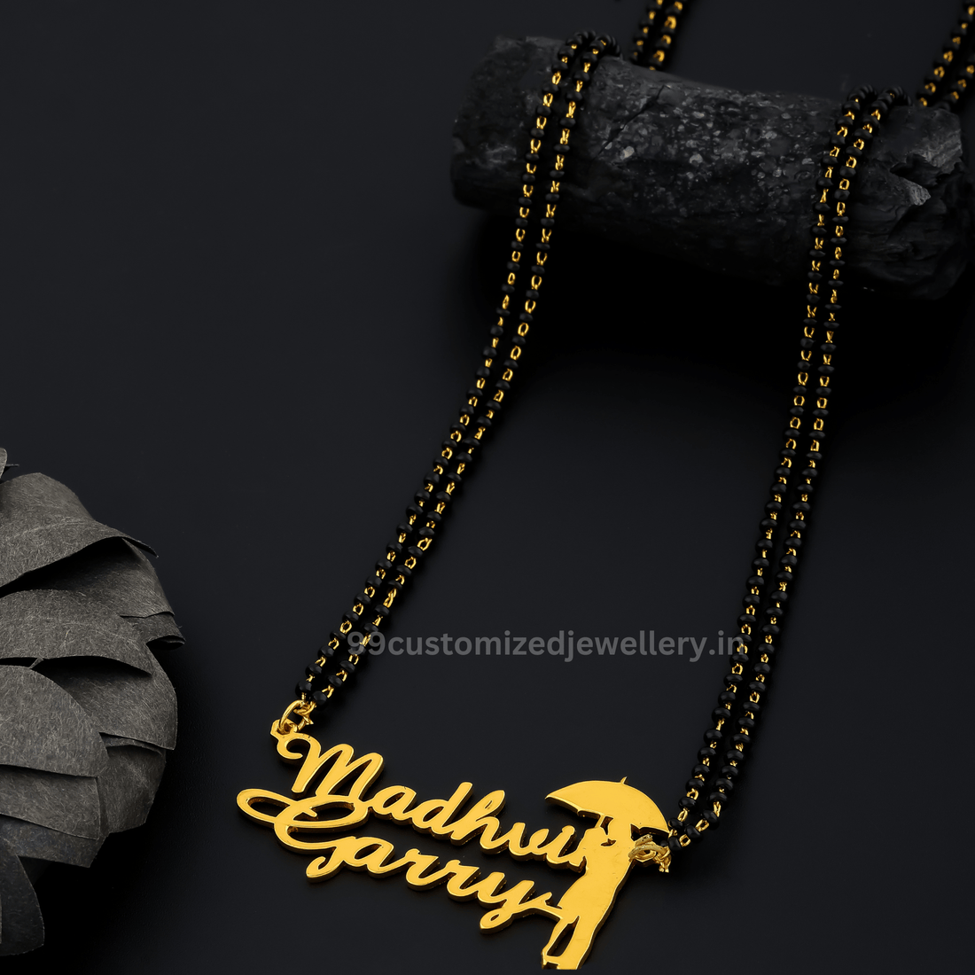 Umbrella Couple Name Necklace